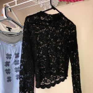 Black lace long sleeve